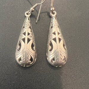 Elegant Silver Teardrop Earrings